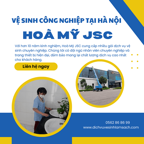 Vệ sinh công nghiệp tại Hà Nội - Hoà Mỹ JSC