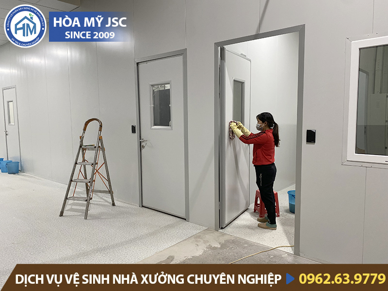 Vệ sinh nhà xưởng sau xây dựng